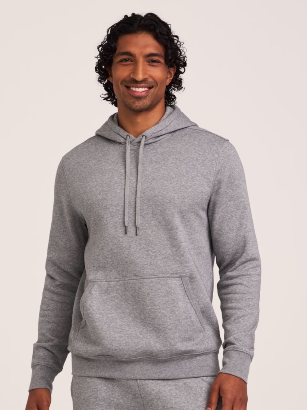 Denver Hayes Modern Fit Popover Hoodie Heather Grey XL